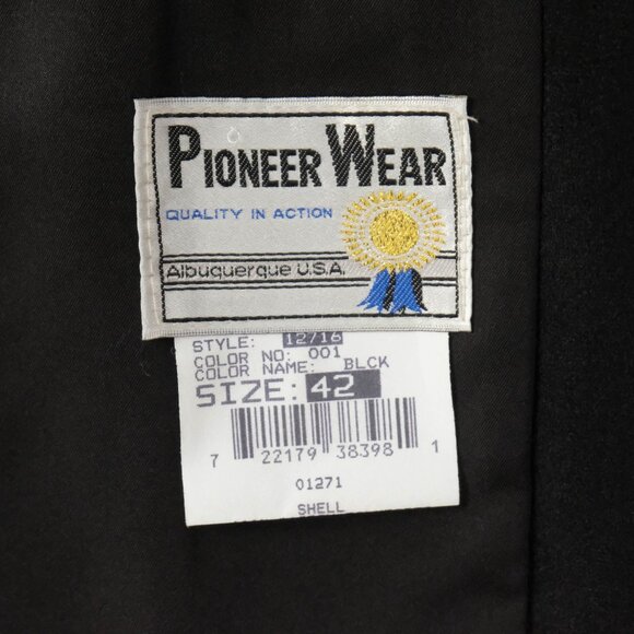 Pioneer Wear Blazer Mens 42R Black Felt Western Two Button Vented Made In USA - Picture 14 of 15